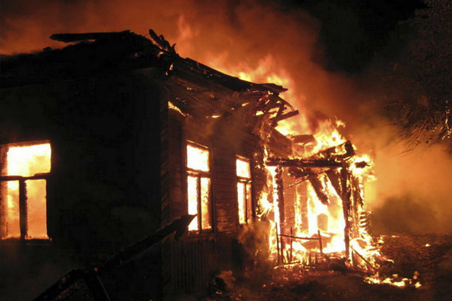 7 апреля произошел пожар в аг. Ольшаны
