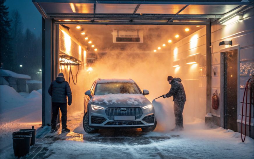 Зимнее мытьё авто: не просто чистота, а защита кузова от соли и реагентов!