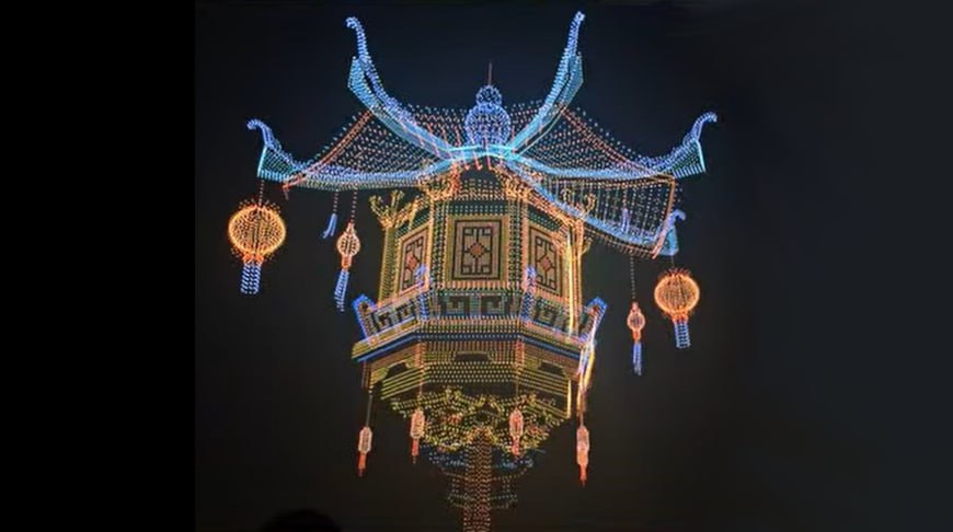 Фантастическое небо Китая: 22 580 дронов одновременно взлетели и установили мировой рекорд